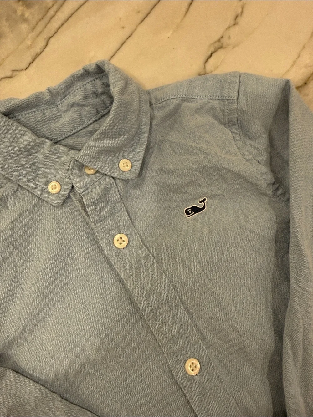 Vineyard Vines Toddler Boy's Light Blue Oxford Shirt - Picture 3 of 3